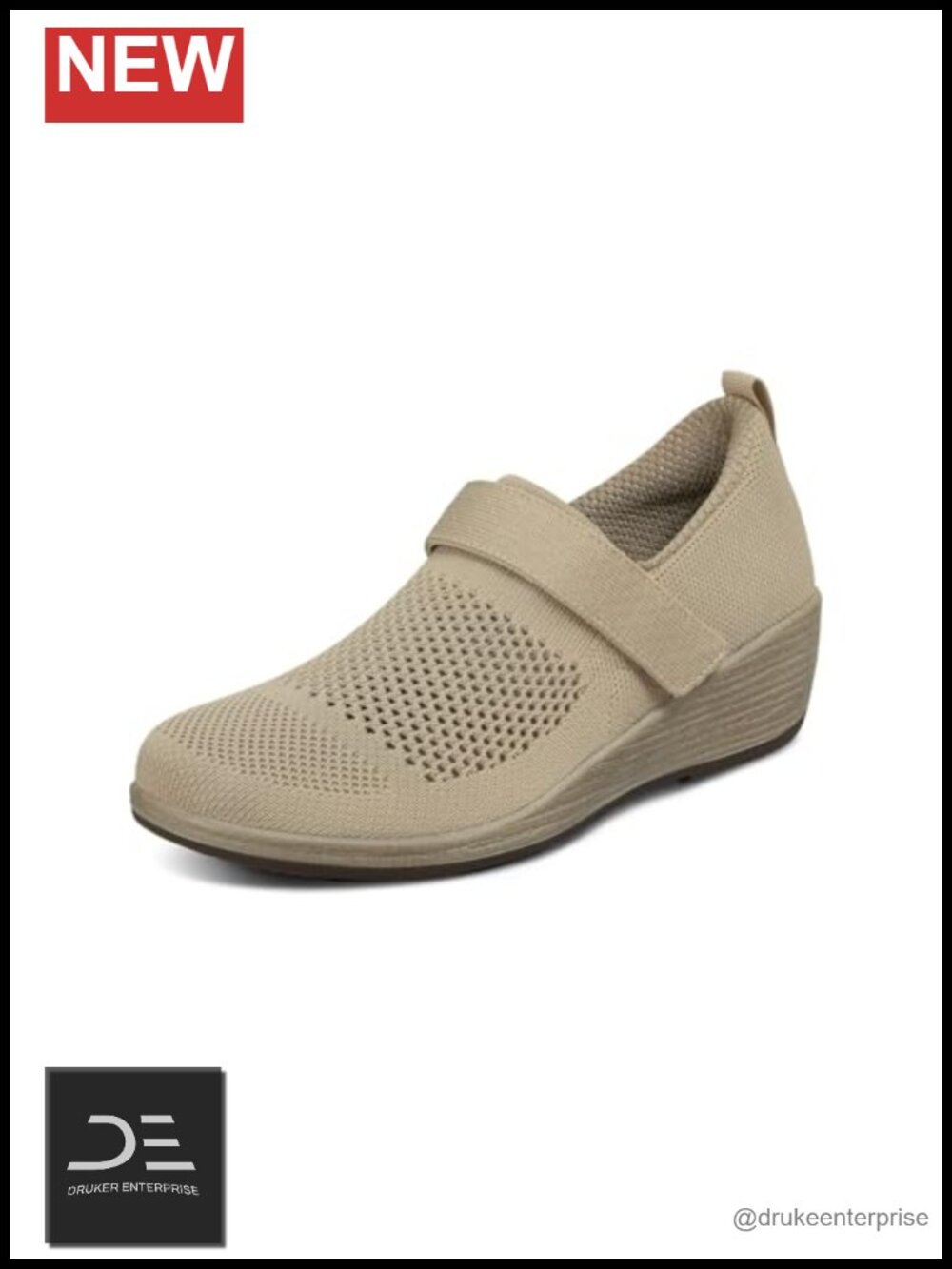 Orthopedic Wedge Heel Women's Shoes Slip Resistant Fabric Orthotic Support
